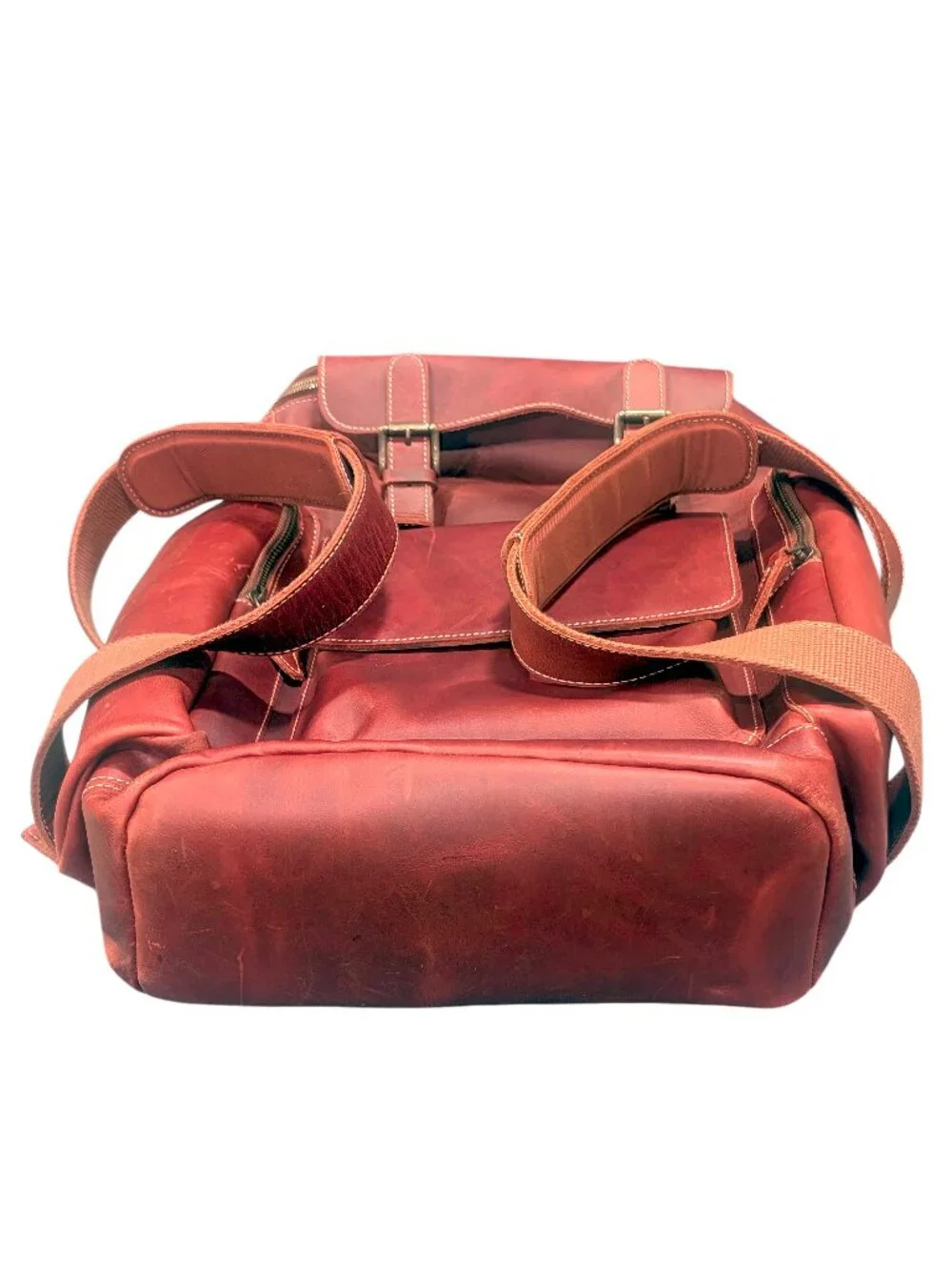 Yukon Bags Traditional Brown Full Grain Leather Crazy Horse Backpack Hiking